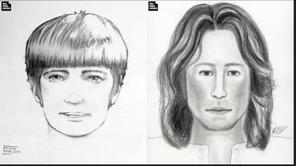 LAPD composite sketches of two men sought in connection with Reet Jurvetson, including a long-haired man named Jean or John on the right.
